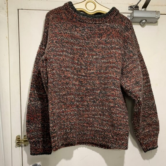 HANDMADE KNITTED CHUNKY WOOL SWEATERS SIZE L/XL - Picture 3 of 10